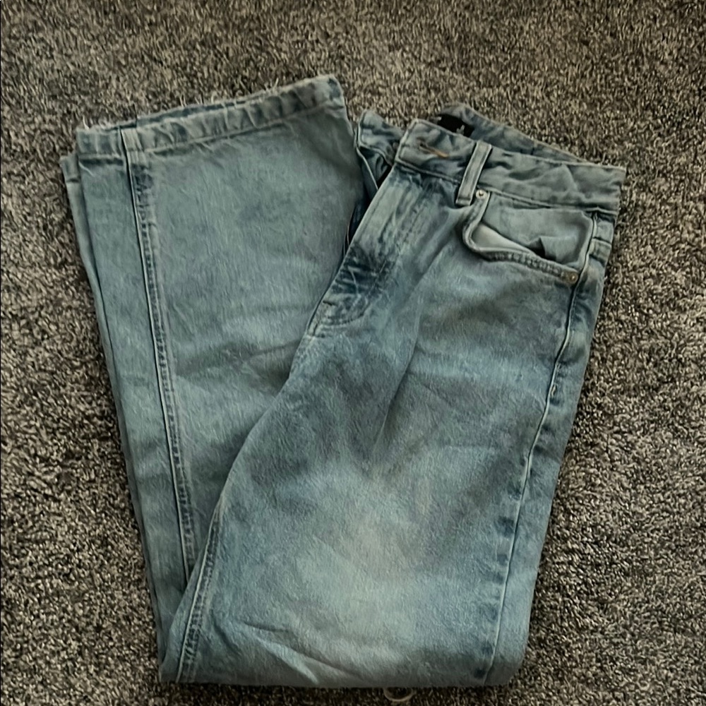 Glassons High Rise Blue Jeans with Distressed Look